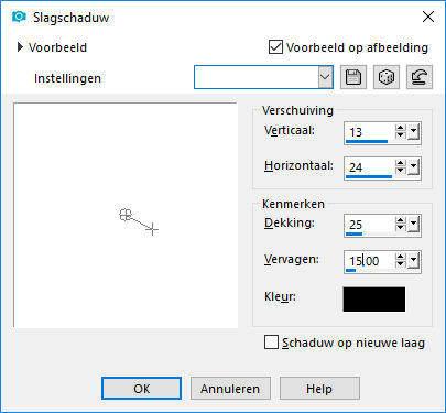les 18 slagschaduw vliegend schip