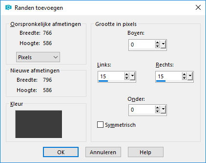 les 19 randen toevoegen 1e keer