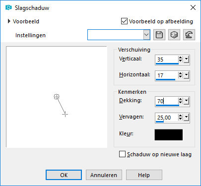 les 28   slagschaduw in de rand