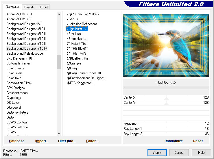 les 32 Background des. Lightburst