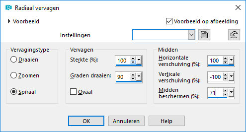 les 37 radiaal vervagen raster 1