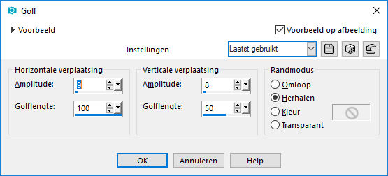les 37 vervormingseffecten golf