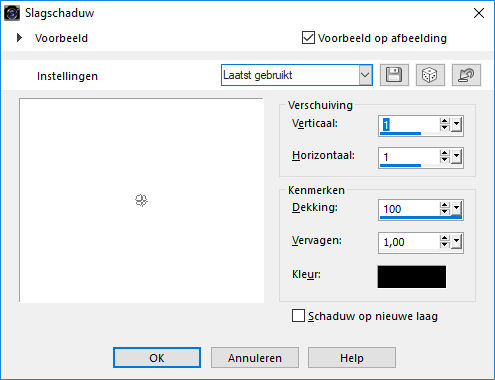 les 41 slagschaduw huis 1e keer