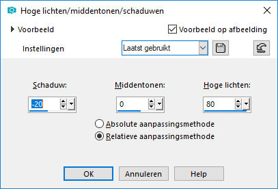les 43 hoge lichten middentonen schaduwen