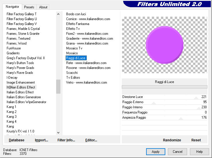 les 44 pnt 11 filters unlimited Raggi di luce