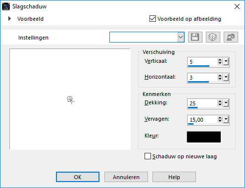 les 46 slagschaduw bloemenhart