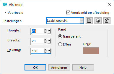 les 48 pnt 38 als knop in de rand