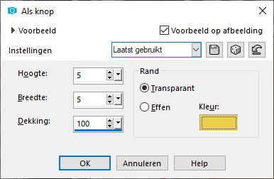 les 64 pnt 40 3D effecten als knop in het kleine randje
