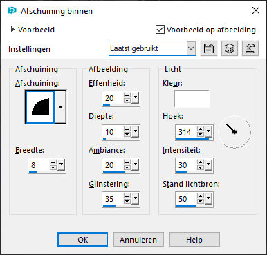 les 108 pnt 27 afschuining binnen