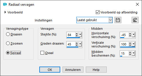 les 110 pnt 9 radiaal vervagen