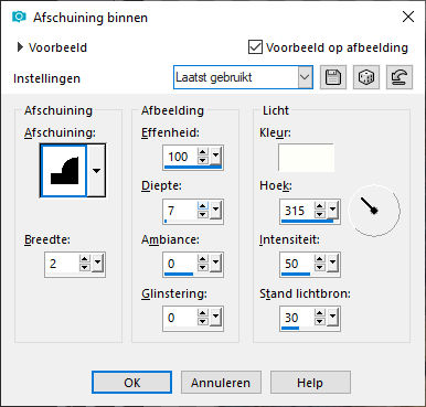 les 89 pnt 30 afschuining binnen selectie