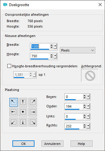 les 98 pnt 5 doekgrootte